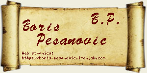Boris Pešanović vizit kartica